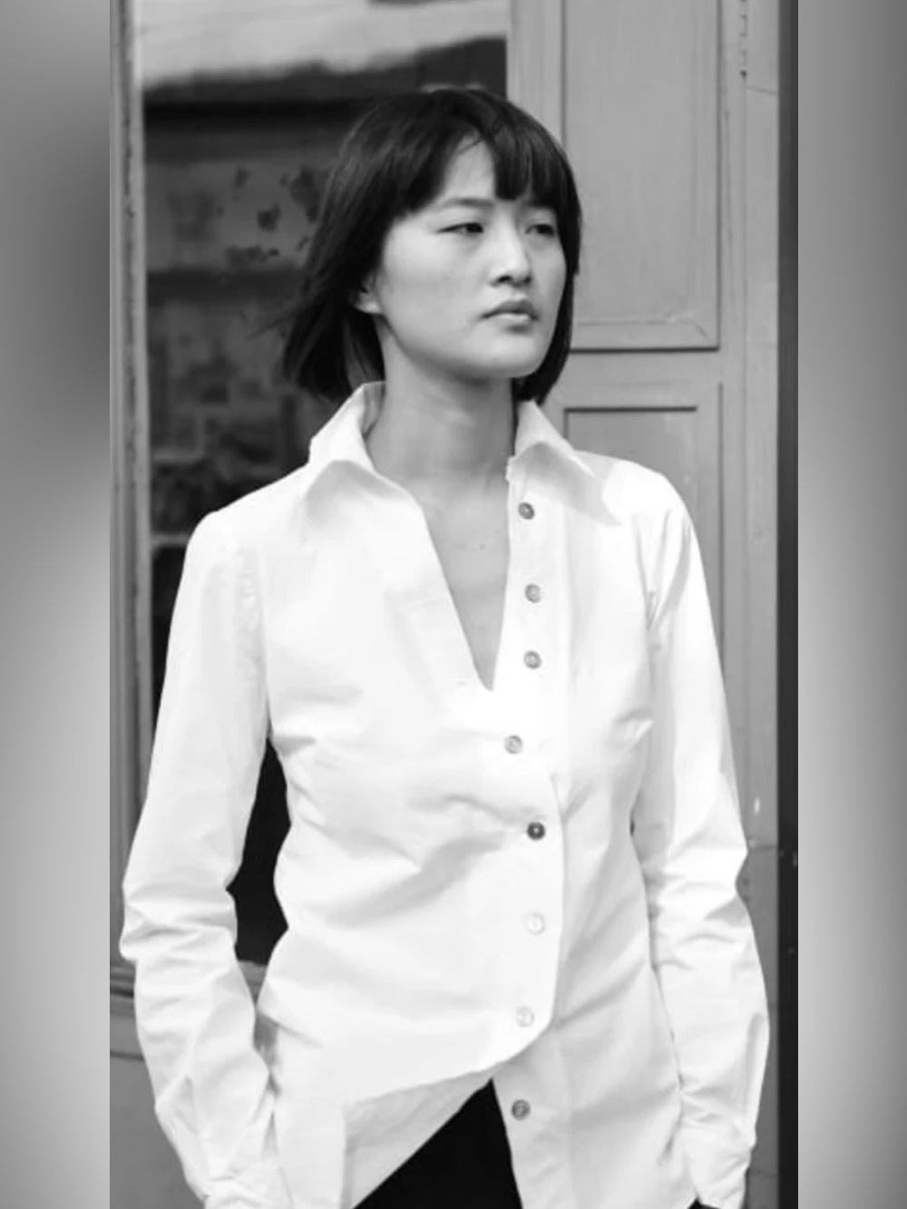 ANIKALENASKÄRSTRÖM FIGGE Classic White Button-Front Women's Shirt Size 42